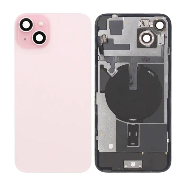 iPhone 15 Plus Takaosa Lasi Täydellinen OEM - Pinkki