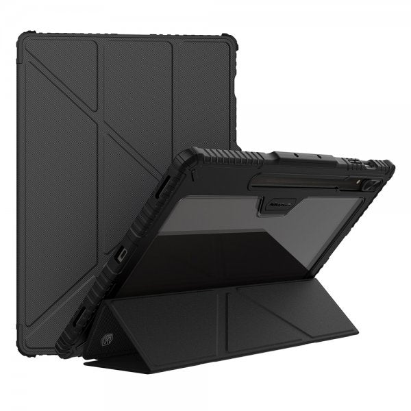 Nillkin Samsung Galaxy Tab S9 Plus/S10 Plus Kotelo Bumper Leather Case Pro Musta