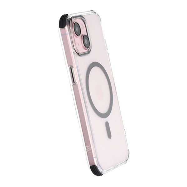 Rvelon iPhone 15 -kuori, vahvistetut kulmat, musta