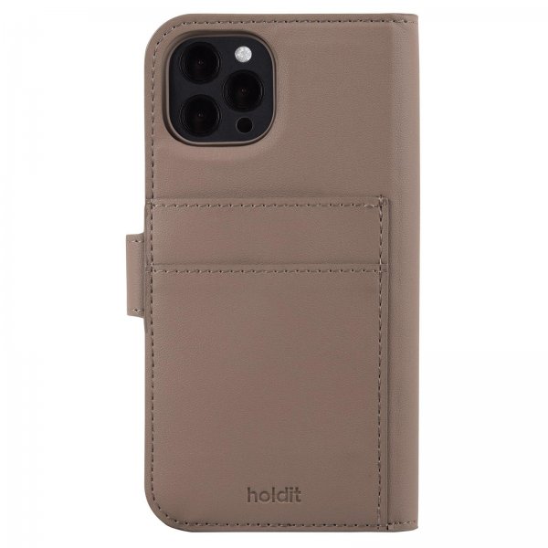 holdit iPhone 12/iPhone 12 Pro -lompakkokotelo, jossa magneetti, plus, mokanruskea