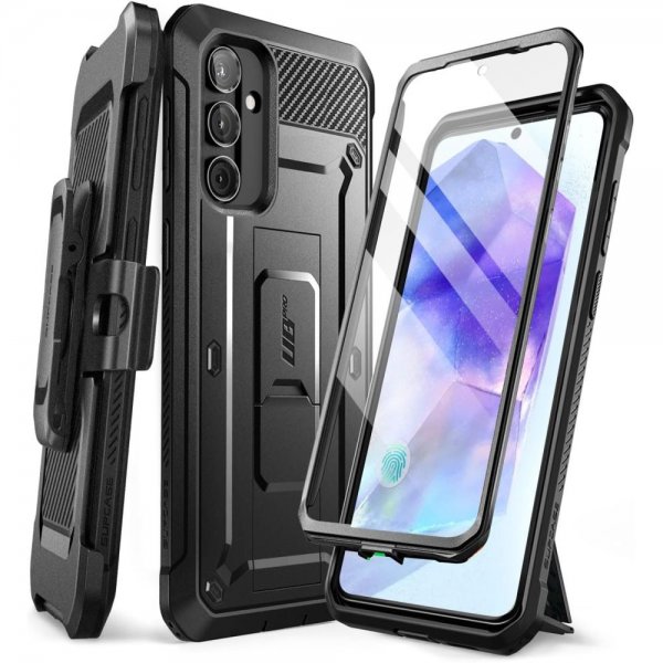 Supcase Samsung Galaxy A55 -suojakuori UB Pro Musta