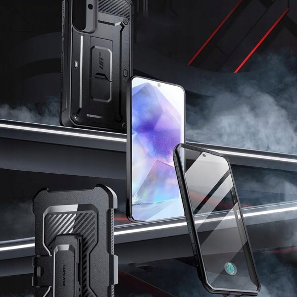 Supcase Samsung Galaxy A55 -suojakuori UB Pro Musta