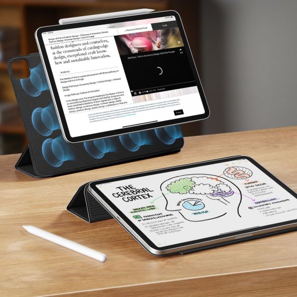 ESR iPad Air 13 (M2/M3/M4)/iPad Pro 12.9 (sukupolvi 4/5/6) Kotelo Rebound Magnetic Musta