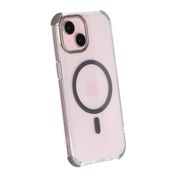 Rvelon iPhone 15 -kuori, vahvistetut kulmat, harmaa