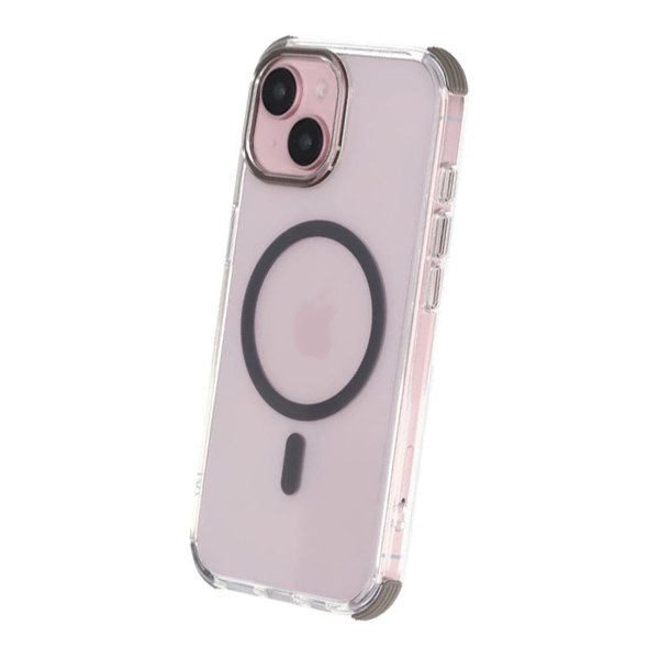 Rvelon iPhone 15 -kuori, vahvistetut kulmat, harmaa