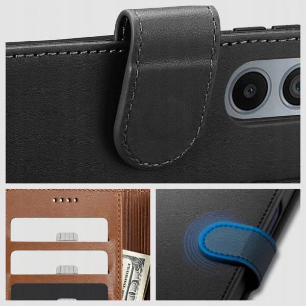 Tech-Protect Motorola Edge 50 Fusion Lompakkokotelo Musta