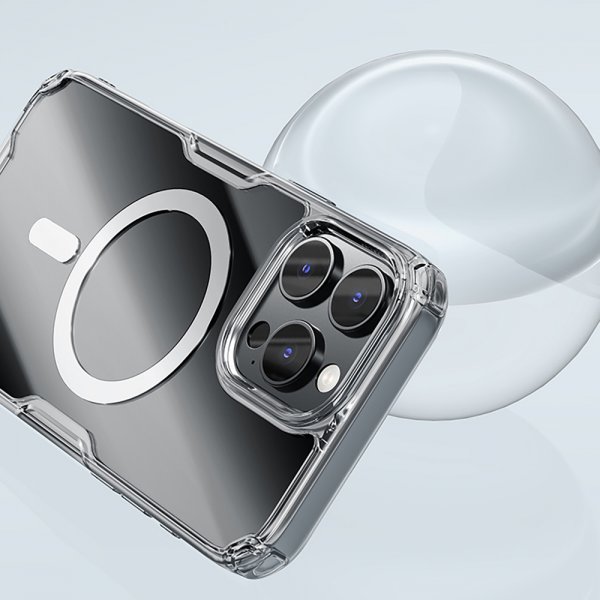 Nillkin iPhone 16 -suojakuori Nature Pro Series MagSafe, läpinäkyvä