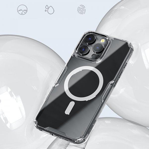 Nillkin iPhone 16 Pro -kuori Nature Pro Series MagSafe Läpinäkyvä
