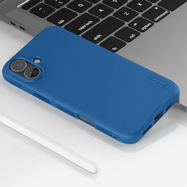 Nillkin iPhone 16 Suojakuori Super Frosted Shield Pro Sininen