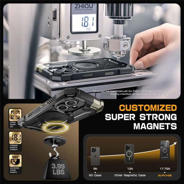 Supcase iPhone 16 Suojakuori UB Grip MagSafe Musta