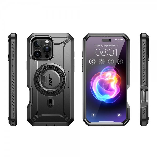 Supcase iPhone 16 Pro Max -suojakuori UB Pro MagSafe Musta