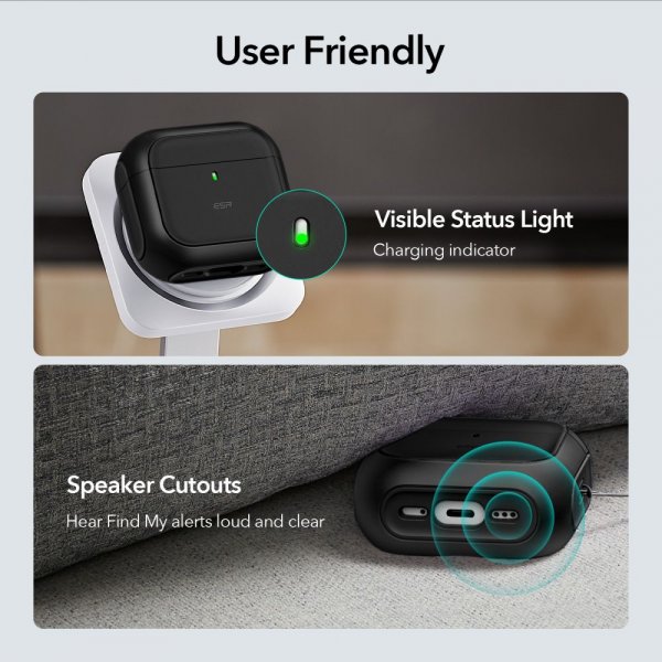 ESR AirPods 4 Kotelo Orbit Hybrid HaloLock Musta