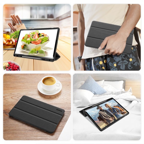 Dux Ducis Samsung Galaxy Tab S9 Plus/S9 FE Plus/S10 Plus Kotelo DOMO Series Musta
