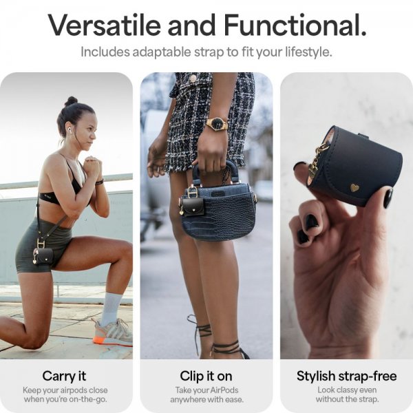 Spigen AirPods 4 -kuori Cyrill Mini Bag Musta