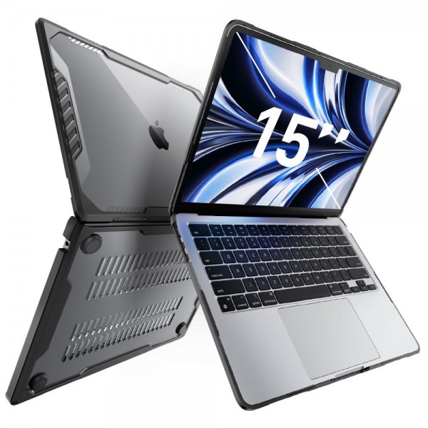 Supcase MacBook Air 15 M2 (A2941)/M3 (A3114) kuori Unicorn Beetle, musta