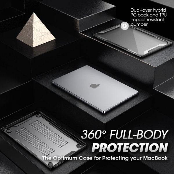 Supcase MacBook Air 15 M2 (A2941)/M3 (A3114) kuori Unicorn Beetle, musta