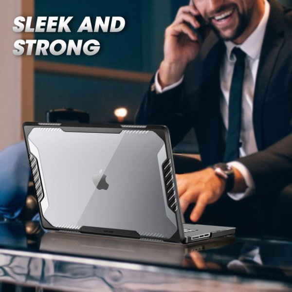 Supcase MacBook Air 15 M2 (A2941)/M3 (A3114) kuori Unicorn Beetle, musta