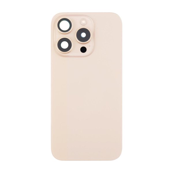 iPhone 16 Pro Max Takaosa Lasi Täydellinen OEM - Hiekanvärinen titaani