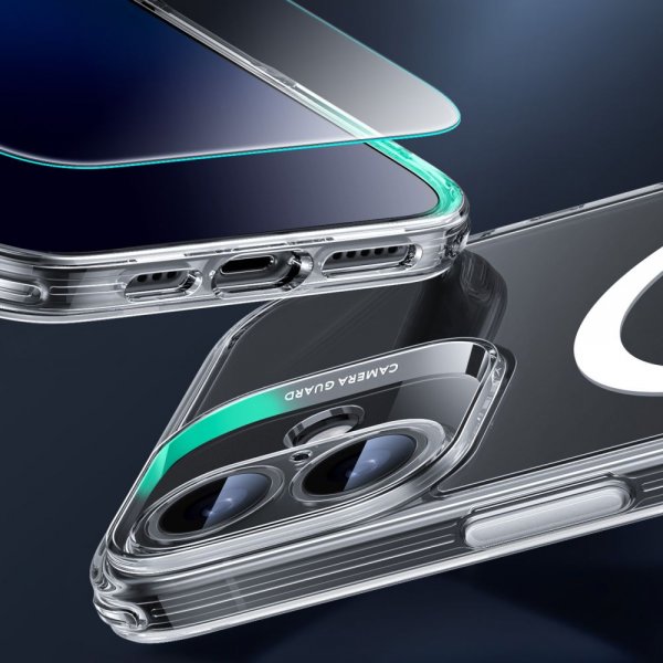 ESR iPhone 16 -kuori ja näytönsuoja Classic Pro MagSafe Set Läpinäkyvä