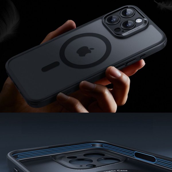 ESR iPhone 16 Pro Kuori ja Näytönsuoja Classic Pro MagSafe Setti Musta