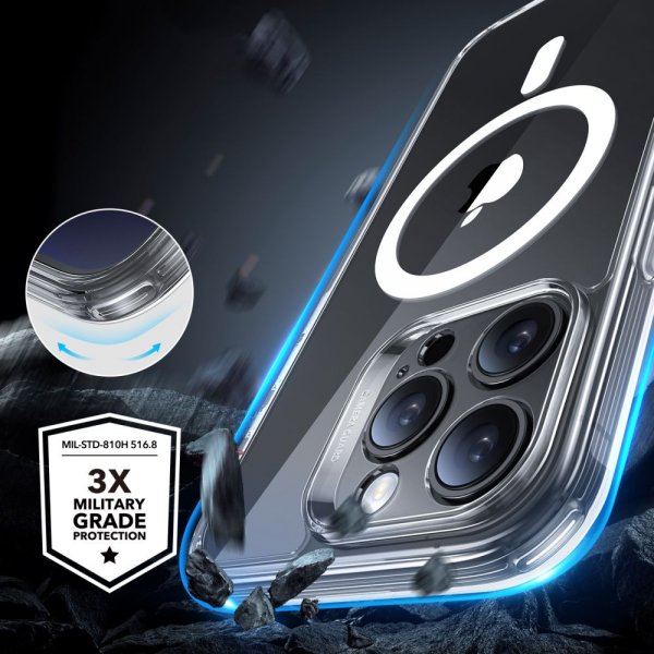 ESR iPhone 16 Pro Kuori ja Näytönsuoja Classic Pro MagSafe Setti Läpinäkyvä