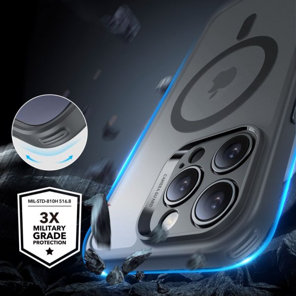 ESR iPhone 16 Pro Kuori ja Näytönsuoja Classic Pro MagSafe Setti Harmaa