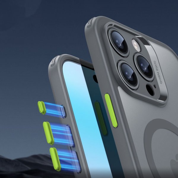 ESR iPhone 16 Pro Kuori ja Näytönsuoja Classic Pro MagSafe Setti Harmaa