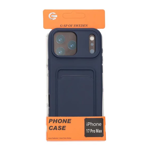 iPhone 17 Pro Max Kuori Korttikotelolla Sininen