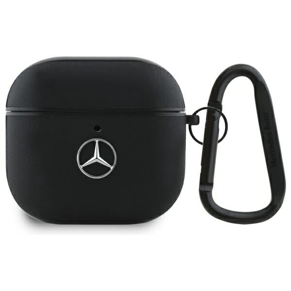 Mercedes-Benz AirPods 4 -kotelo, aitoa nahkaa, musta