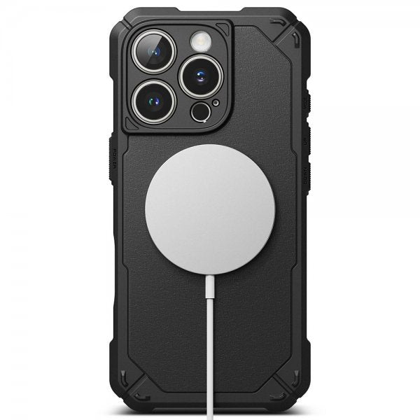 Ringke iPhone 16 Pro -kuori Rugged Gear Magnetic Musta
