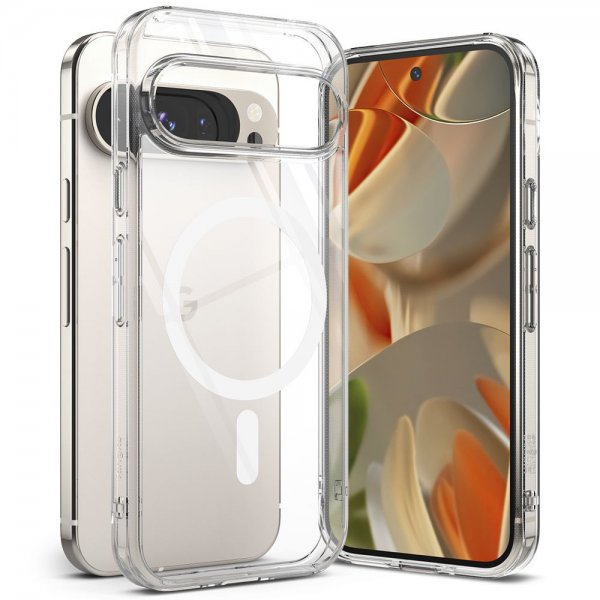 Ringke Google Pixel 9/Pixel 9 Pro Kuori Fusion Magnetic Läpinäkyvä