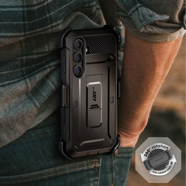 Supcase Samsung Galaxy S25 -suojakuori UB Pro Musta