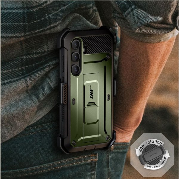 Supcase Samsung Galaxy S25 -suojakuori UB Pro Vihreä
