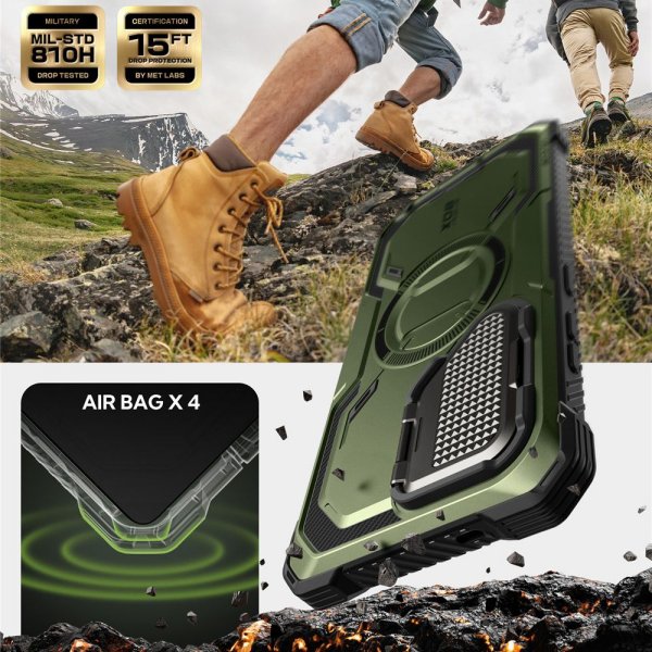 Supcase Samsung Galaxy S25 Ultra Kuori ArmorBox MagSafe Vihreä