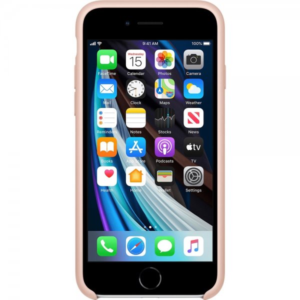 Apple Alkuperäinen iPhone 7/8/SE Kuori Silikonisuojakuori Pink Sand