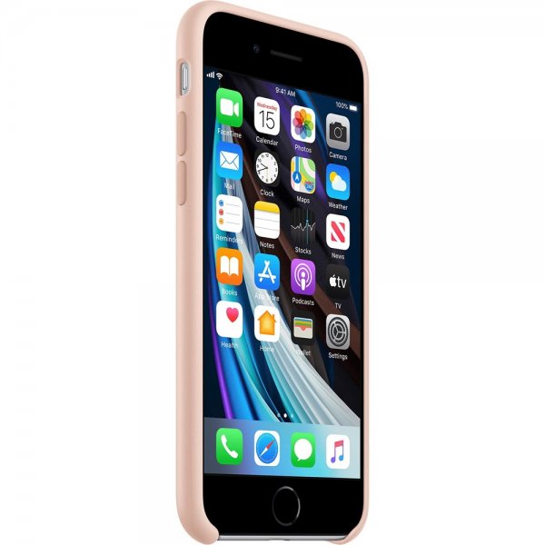 Apple Alkuperäinen iPhone 7/8/SE Kuori Silikonisuojakuori Pink Sand