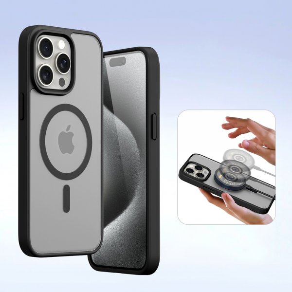 Dux Ducis iPhone 15 Pro Max 2-in-1 Lawa Series MagSafe -suojakotelo, musta