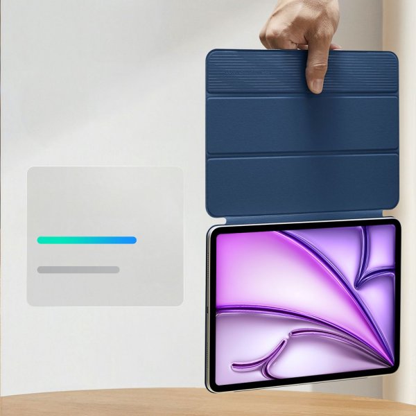 ESR iPad Pro 12.9 (4/5/6. sukupolvi)/iPad Air 13 (M2/M3/M4) -suojakotelo Rebound Magnetic, sininen