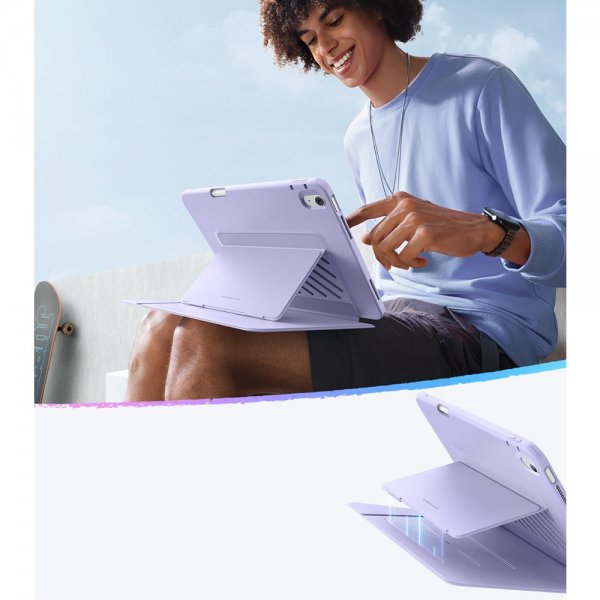 ESR iPad Air 13 (M2/M3/M4) Suojakotelo Flip Hybrid Violetti