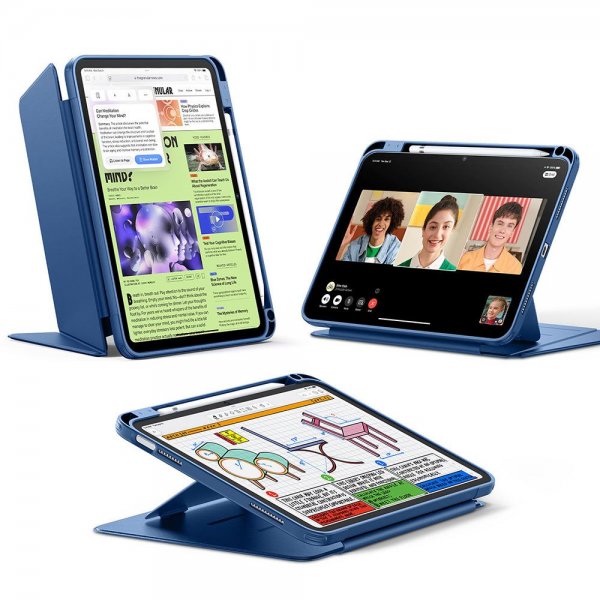 ESR iPad 10.9 (10. sukupolvi)/iPad 11 (A16) suojakotelo Flip Hybrid -tummanruskea