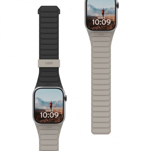 Urban Armor Gear (UAG) Apple Watch 44/45/46mm/Apple Watch Ultra -ranneke Pathfinder Musta/Titaani