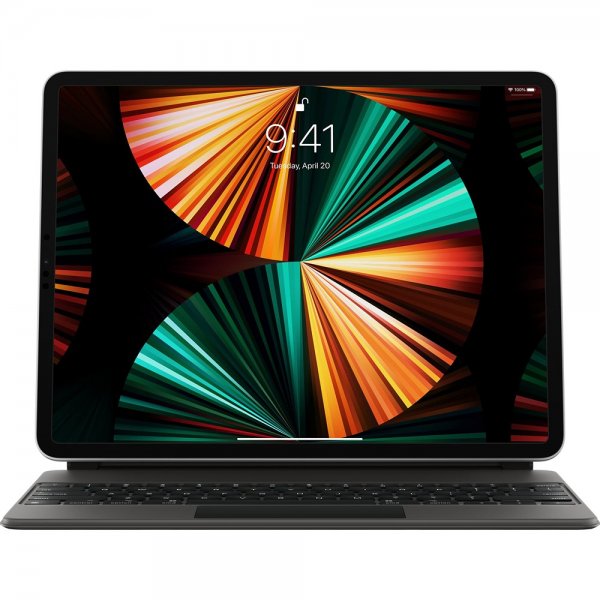 Apple iPad Pro 12.9 (sukupolvi 3/4/5/6)/iPad Air 13 (M2/M3/M4) Magic Keyboard -suojakuori, musta