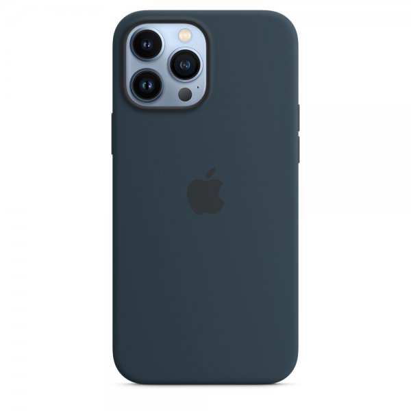 Apple Alkuperäinen iPhone 13 Pro Max Silikonikuori MagSafella, musteensininen