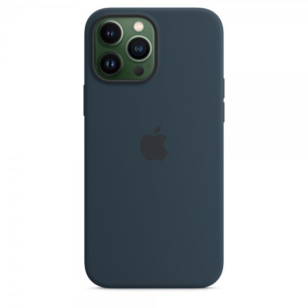 Apple Alkuperäinen iPhone 13 Pro Max Silikonikuori MagSafella, musteensininen