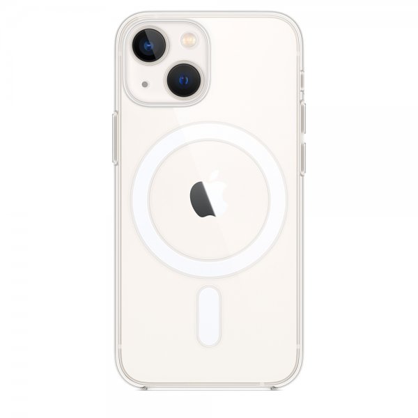 Apple alkuperäinen iPhone 13 Mini -kuori, kirkas suojakotelo, MagSafe, läpinäkyvä