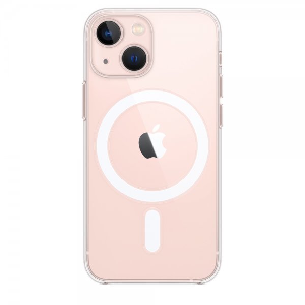 Apple alkuperäinen iPhone 13 Mini -kuori, kirkas suojakotelo, MagSafe, läpinäkyvä