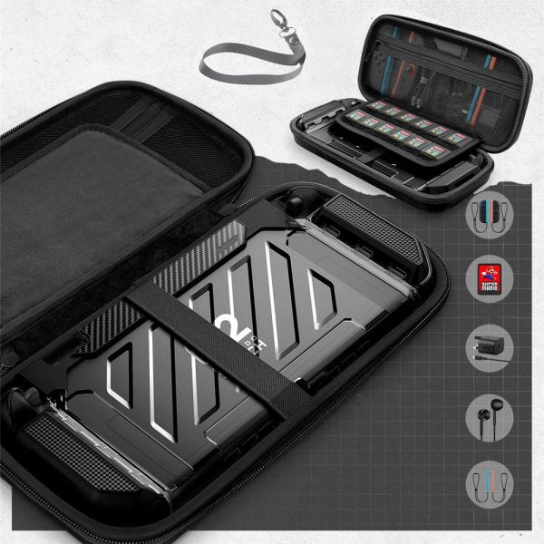 Supcase Nintendo Switch 2 -kantokotelo, musta