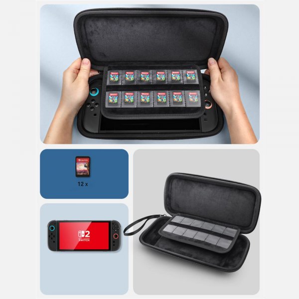 Supcase Nintendo Switch 2 -kantokotelo, Mini, musta