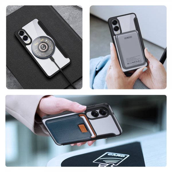 Dux Ducis Samsung Galaxy S25 Edge -kotelo, Skin X Pro Series MagSafe, musta