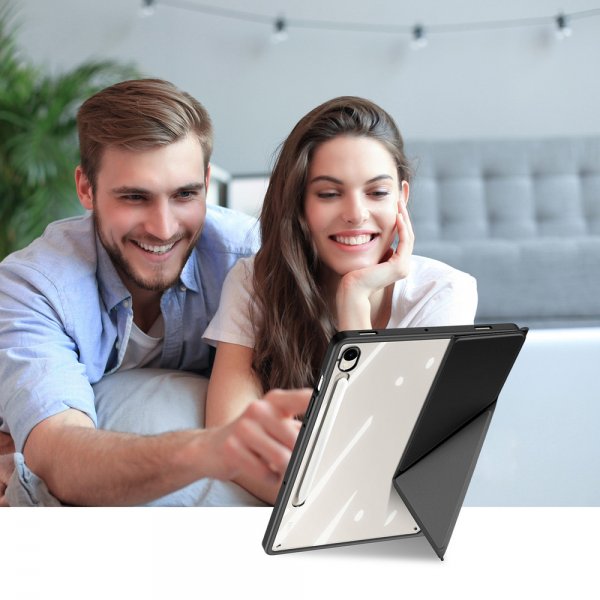 Dux Ducis Samsung Galaxy Tab S9/S9 FE/S10 FE/S10 Lite -kotelo, Magic Series, musta